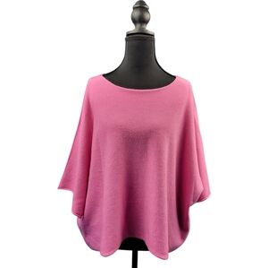 Suzy D London Womens Blouse Size O/S Made In Italy Boxy Batwing Sleeve Lagenlook